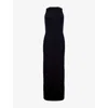 Ro&zo Womens  Sleeveless Split-hem Knitted Maxi Dress