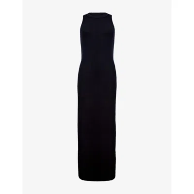Ro&zo Womens  Sleeveless Split-hem Knitted Maxi Dress