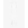 Ro&zo Womens Bias-cut Tie-back Woven Maxi Dress White In White