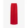 Ro&zo Womens Wide-leg Crepe Trousers Red In Red