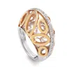 Öro Trend 18k Yellow And White Gold 0.40 Ct Diamond Ring In White