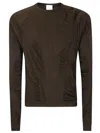Roa Brown 3d Knit Long Sleeve Sweater