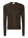 Roa Brown 3d Knit Long Sleeve Sweater In Black