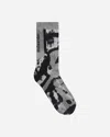 Roa And Wander Bones Logo Q-skin Technical Socks In Black