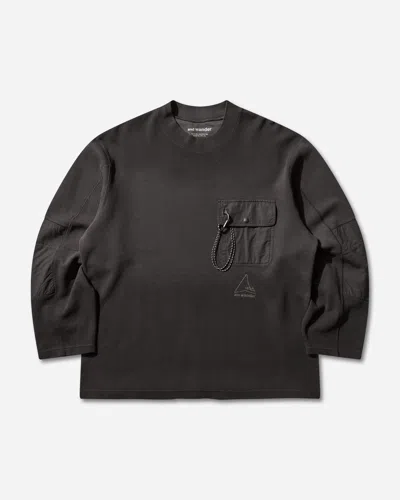 Roa And Wander Garment-dyed Longsleeve Top In Gray