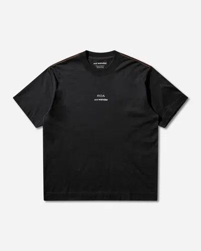 Roa And Wander Logo Printed T-shirt In Black