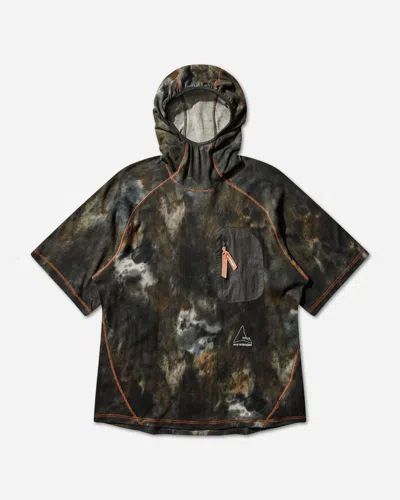Roa And Wander Printed Hooded T-shirt Camo In Black