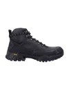 Roa Short Boot With Lug Sole And Metal Eyelets In Black