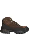 Roa Andreas Lace-up Suede-blend Boots In Brown