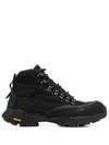 Roa Black Lace-up Boot In Schwarz