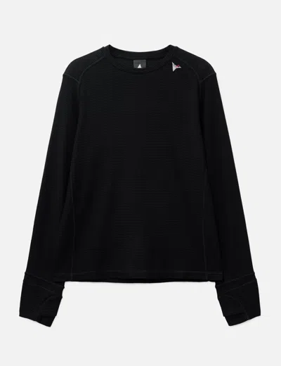Roa Ashi Wool Tencel Baselayer Long Sleeve In Black/黑色/블랙/ブラック