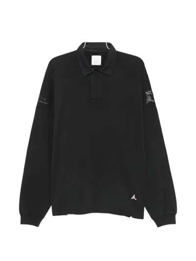 Roa Astrio Long-sleeve Polo Shirt In Black