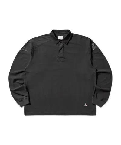 Roa Astrio Long-sleeved Polo Shirt In Black