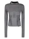 Roa Aune Dryarn Seamless Knit Top In Gray