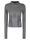 Roa Aune Dryarn Seamless Knit Top In Gray