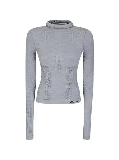 Roa Aune Seamless Hoodie In Gray