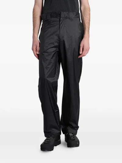 Roa Avy Logo-embroidered Ripstop Trousers In Black