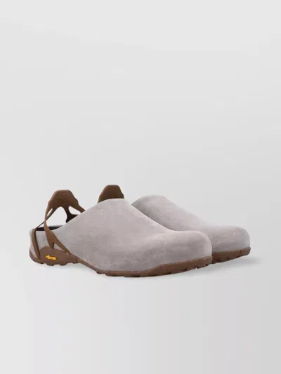 ROA BACKLESS SANDALS WITH RUBBER SOLE AND SUEDE UPPER