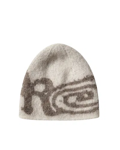 Roa Berretto Vortex Mohair White Grey In Wth0015