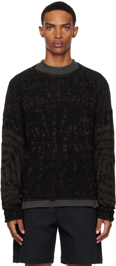 Roa Black & Brown Vortex Crewneck Sweater