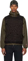 Roa Men S Vortex Vest Black Brown In Green
