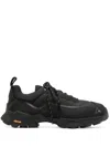 Roa Katharina Rubber And Leather-trimmed Mesh Hiking Sneakers In Black