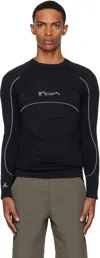 Roa T-shirt Stretch Fabric Textured Panels In Black