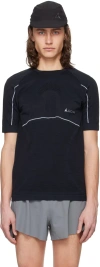 ROA BLACK SEAMLESS T-SHIRT