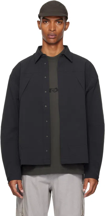 Roa Black Utility Overshirt