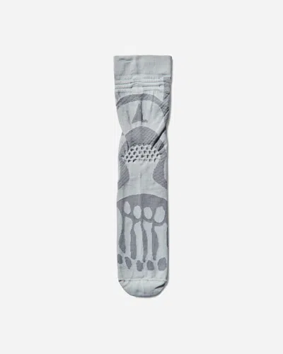 Roa Bones Logo Q-skin Technical Crew Socks Light In Gray