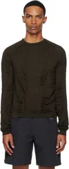 Roa Brown 3d Knit Long Sleeve Sweater In Black