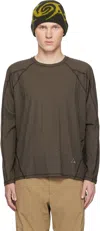 ROA BROWN BASE LAYER STRETCH RIPSTOP LONGSLEEVE T-SHIRT