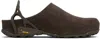 Roa Closed-toe Fedaia Slippers With Unique Heel Strap And Rugged Sole In Brown