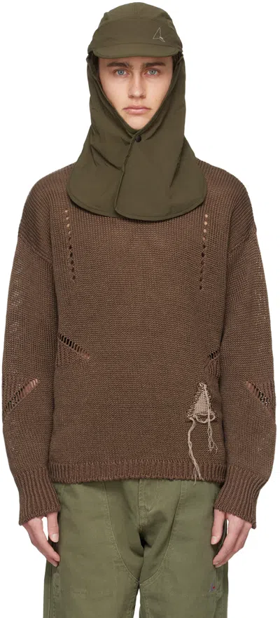 Roa Brown Intarsia Sweater