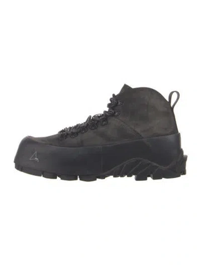 Pre-owned Roa Canvas Hiking Boots In Blue