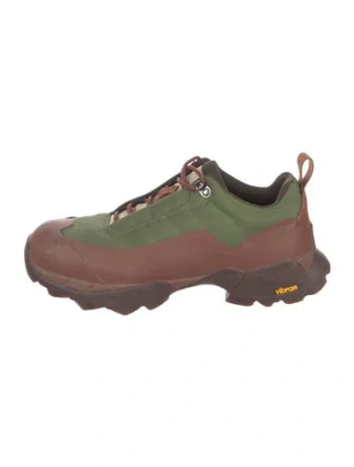 Pre-owned Roa Colorblock Pattern Hiking Boots In Brown