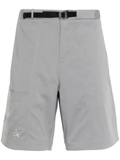 Roa Logo-print Shorts In Grey