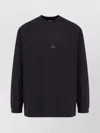 Roa Cotton Crew-neck Long Sleeve T-shirt In Black