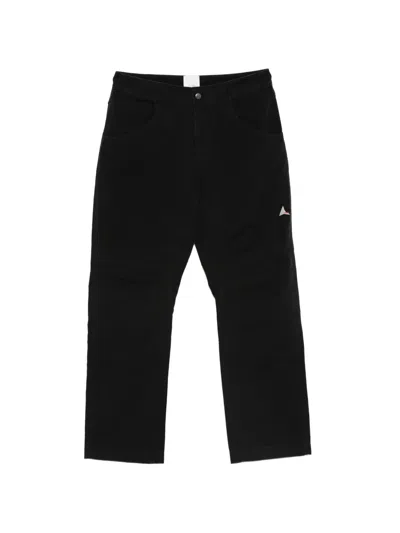 Roa Crimp Shaped Cotton Trousers In Black