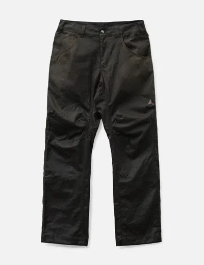 Roa Crimp Shaped Waxed Cotton Pants In Black