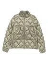 Roa Diamond-quilted Hooded Jacket In Green