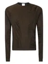 Roa Brown 3d Knit Long Sleeve Sweater In Brown