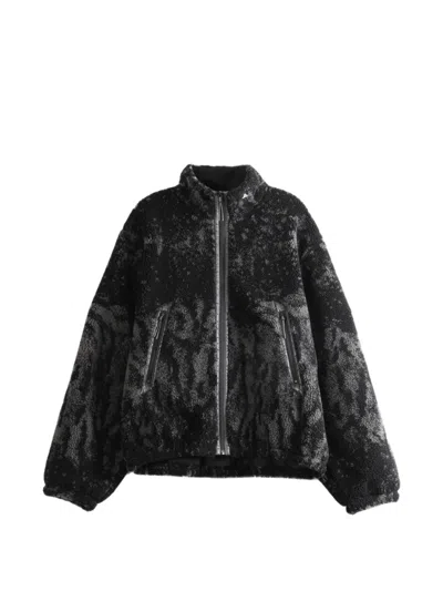 Roa Ewe Fleece-texture Jacket In Black