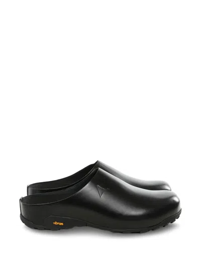 Roa Fedaia Slip-on Leather Mules In Black