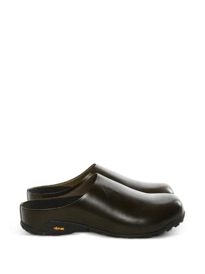 Roa Fedaia Slip-on Leather Mules In Black