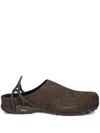 Roa Fedaia Suede Back-strap Mule In Brown