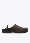 Roa Closed-toe Fedaia Slippers With Unique Heel Strap And Rugged Sole In Brown