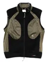 Roa Polartech Vest Featuring Contrast Panels In Black