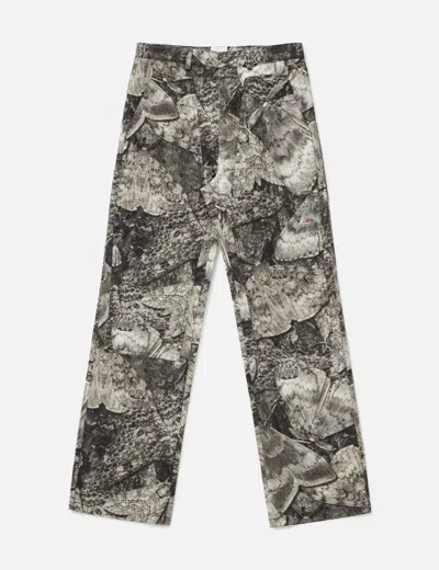 Roa Fomes Moth Print Double Knee Pant In Gray
