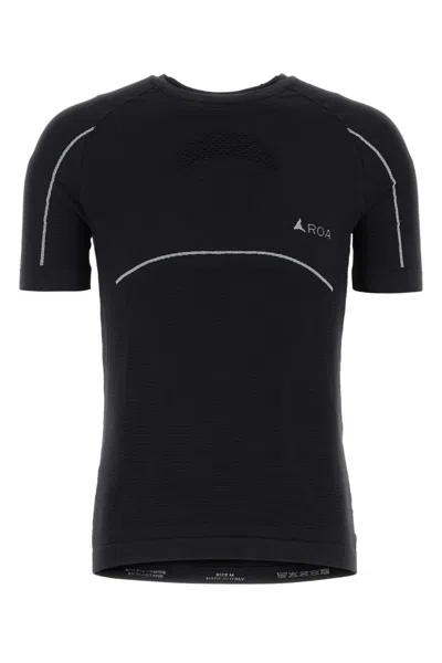 ROA ROA FUNGI LOGO EMBROIDERED T-SHIRT